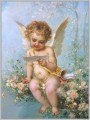 ange floral lisant une lettre Hans Zatzka enfant